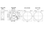 Вентилятор  С6025H24B /614NH 24V DC Pelko Motors: С6025H24BPLPxy-5 / EC6025H24B  {60x60x25}  24В 0.2A 4.8W 6500 об/мин 0.94m3/min 41.8 dBA оригинальный промышленный