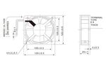 Вентилятор размером 120x25 переменного тока  12025HSL-1 / CNDF TA12025MSL-1  120х120х25  115VAC/110V  0.23A 17W  1.72m3/min  38dBA