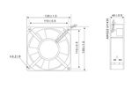 Вентилятор  13538 220В AC : CNDF TA13538HBL /  135x135x38   220VAC 110/220/380V  0.16A 25W  3.25m3/min с подшипником качения для долгой работы