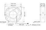 Вентилятор CNDF TA-17251HBL /  FP-108EX-S1-B /  FP108EXS1B / Bi-sonic 6C-230HB осевой аксиальный 172x150x51 17251HBL 220VAC  0.25A 39W  5.12m3/min аналог EC1725A2HBL промышленный