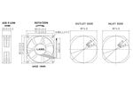 Вентилятор PELKO MOTORS  D8026Y48BPLBxy-7  80x80x25  48V   0.16A  7.68W  2.03m3/min  44.90dB