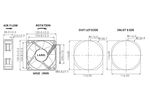 Вентилятор 12038 HBL  12V DC постоянного тока  компании PELKO MOTORS  K1238X12BPLBxy-5 120x120x38  25.20W   6.02m3/min  61.89dB