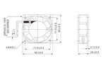 Вентилятор 8038 220В  AC CNDF 8038HBL / TA8038HBL / Fulltech UF-15PC23  80x80x38 220V c подшипником качения и мощностью 10W малошумный 41.4 м3/час 0.08A