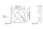 Вентилятор 9225 12VDC / 24VDC CNDF TFB-9225 92x92x25 12VDC 24VDC  0.28/0.19A  3.36/4.56W  1.8m3/min осевой постоянного тока охлаждающий тихий мощный