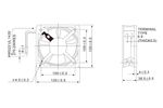 Вентилятор 220В AC 12038 12038HSL / CNDF TA-12038 HSL размером 120x120x38  напряжением 220VAC 2.46m3/min и шумностью 42dBA 120х38 осевой аксиальный