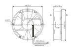 Вентилятор 220В CNDF TA-22060 HBL  осевой промышленный 220VAC размером 220x60  65W 0.4A  7,98м3\мин для  мощного  охлаждения