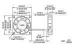 Вентилятор  DELTA AUB0624HB / 6015 DC 24V 0.09A 2.16W  для охлаждения инвертора оригинальный малошумный 32dBa
