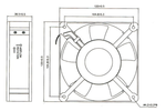 Вентилятор KAKU КA1238XA2 / KA1238HA2 120х120х38 / 12038  термостойкий цельнометаллический из магниевого сплава с напряжением питания 220V AC скоростью 2700 оборотов оригинальный 21W осевой аксиальный