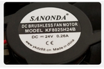 Вентилятор Sanonda KX8025H24B 24В DC 0.26A 4950RPM осевой для охлаждения инвертора и серверного оборудования, усилителя сигналов