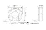 Вентилятор 15052HSL / TA15052HSL   172x150x51 220VAC  110/220/380V  0.18A / 0.45A 39W   5.32m3/min осевой аксиальный алюминиевый корпус мощное охлаждение