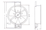 Вентилятор 250FZY / CNDF 250FZY-6D/ 100W 250FZY-2D 28090 220V CNDF 250FZY-6DCNDF 250FZY-6D 0.2A мощностью 40W со скоростью вращения 1400 оборотов в минуту цельнометаллический промышленный