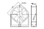 Вентилятор вытяжной 280 мм 28080 220V AC  : CNDF 28080HBL / TA28090HBL  280x280x80  220VAC  240V  0.46A 100W  2253м3/час промышленный 2300RPM, является аналогом модели RQA200WZL-2E, NA-28080-230BH-C, PF28080R