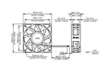 Вентилятор Delta QF1212QHE QF1212GHE 12В 120x120x38 12VDC мощный 32.4W сила тока 2.7A производительностью 352,8м3/час осевой 6000RPM охлаждающий