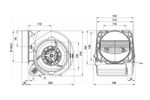 Вентилятор Ebmpapst D2E146-HT67-01 230В воздуходувка мощностью 355W мощная производительная 1060м3/час скорость вращения лопастей 1850об/мин