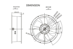 Вентилятор SANJUN Sanju SJ2509HA2  220V 25489 254x89  цельнометаллический высокотемпературный осевой аксиальный для охлаждения электрического шкафа