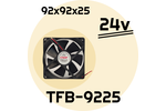 Вентилятор 9225 12VDC / 24VDC CNDF TFB-9225 92x92x25 12VDC 24VDC  0.28/0.19A  3.36/4.56W  1.8m3/min осевой постоянного тока охлаждающий тихий мощный