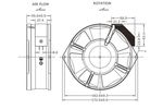 Вентилятор SANJUN SUNTRONIX SJ1755HA2 220V 172x150x55 0.18A 40W 3350RPM 470м3/час высокотемпературный термостойкий осевой аксиальный охлаждающий