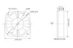 Вентилятор CNDF  200FZY-2D / 200FZY-4D / 200FZY7-D / G21070HA2BL  200x210x71 220VAC  осевой промышленный  аксиальный металлический корпус  380/220V  0.18A 65W   12.85m3/min мощный